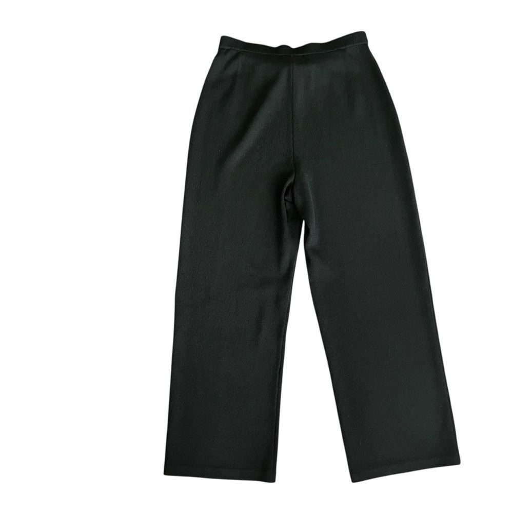 St. John Basics Santana Knit Pants Black Size 10– Classic Old Money Elegance - Picture 2 of 8